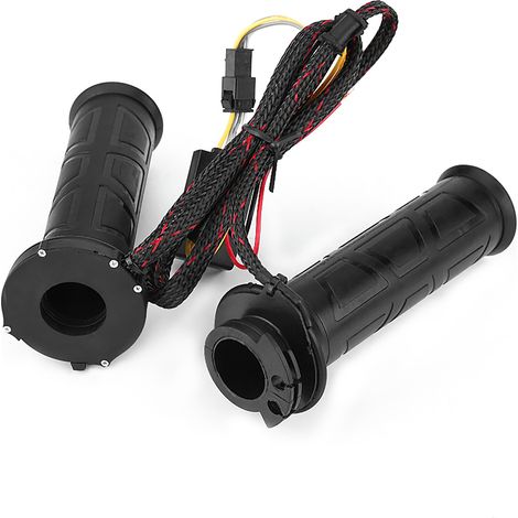 Poignées chauffantes moto 22mm (7/8"), 1 paire, antidérapantes, chaleur électrique pour guidon. (1/5)