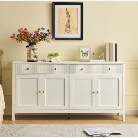 Buffet enfilade 160x40x82 cm 2 tiroirs 4 portes OKMYHOME (1/5)
