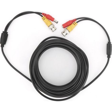 Cable d'alimentation vidéo BNC + DC, caméra de sécurité, cordon de vidéosurveillance avec connecteur, système de Surveillance (30m 98,4 pieds) (1/5)