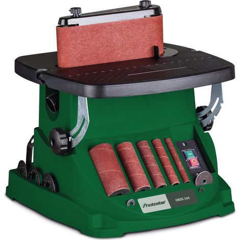 Holzstar Spindel-und Bandschleifmaschine OBSS 100 neigbar 0°-45°, 450 Watt Motor