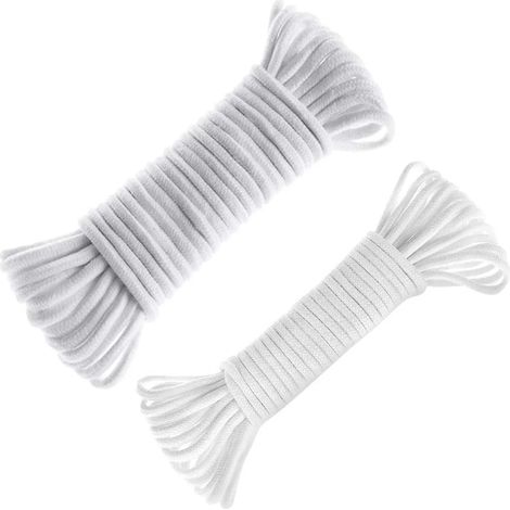 Set di 2 stoppini per irrigazione automatica per vasi – corda capillare per sistemi idroponici e piantine – bianco (1/5)