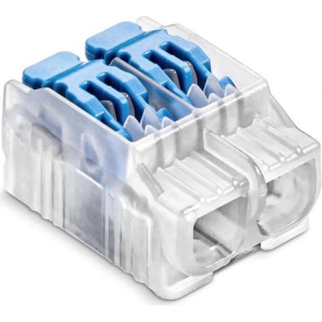 Connecteur rapide SCL2 à levier, idéal pour câbles et fils, 2 voies, 4 mm², 32 A, 450 V, 88000303S /40 pièces/