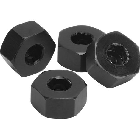 Adaptateur Hexagonal 4 pièces 5-12mm pour Moyeu de Roue WPL D12, Accessoires Camions RC 1/10, Noir (1/5)