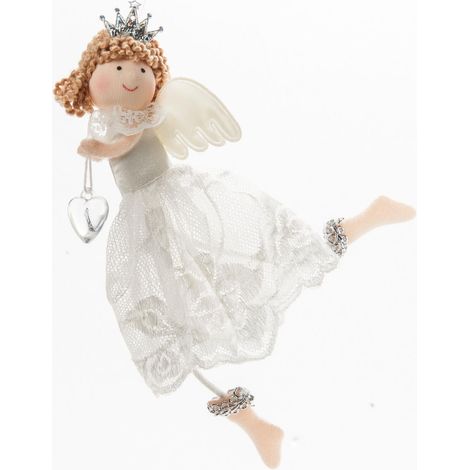 ARPIMEX Angioletto Natale Stoffa 16 Cm Bianco