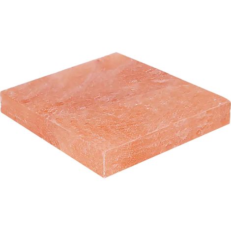Mattonella di Sale Himalayano Rosa naturale 10x10x2,5 con lato liscio