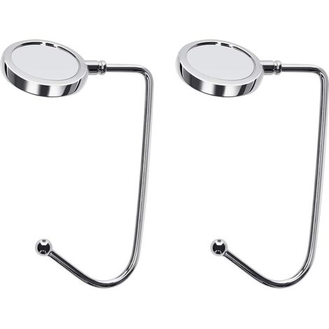 PCS Handtaschenhaken - Silber - Faltbarer Taschenhaken - Taschenhalter für Tisch oder Schreibtisch - Zum Aufhängen von Handtaschen und kleinen Gegenständen (1/5)