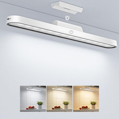 Réglette LED cuisine rechargeable USB – Lumière magnétique avec 3 températures – Luminosité réglable 10-100% – Installation sans perçage (1/5)
