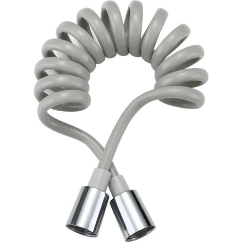 Rallonge de robinet de cuisine avec pommeau de douche (tuyau gris de 1,5 m), adaptateur pour lavabo, kit de raccordement, rallonge de robinet de salle de bain, ensemble de douche (1/5)