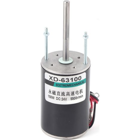 150W Large Power High Speed Brush DC Motor CW/CCW For DIY Generator (24V 5500rpm)