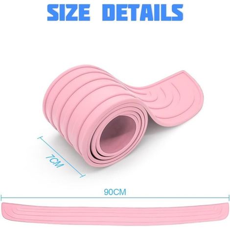 Stoßstangenschutz, Kofferraumklappenschutz aus Gummi, kratzfest und rutschfest, passend für die meisten Auto-Außenzubehörteile (Pink/90x7CM) (1/5)