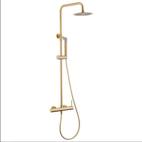 Columna de ducha PALANCIA dorado cepillado  Ø 25cm