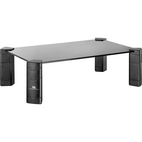 Maclean MC-934 Supporto per monitor/laptop Altezza regolabile dello schermo Supporto in vetro temperato Alzatina per portatile fino a max. 20kg (1/5)