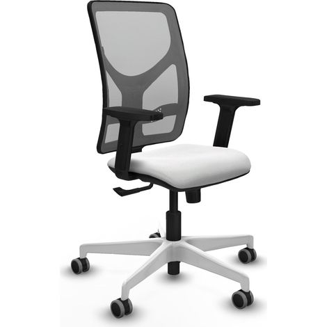 Silla de oficina piqueras y crespo Motilla gris tela blanco (1/2)