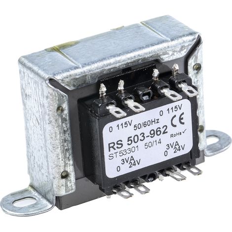 Transformateur à montage sur châssis, Vin 2 X 115V c.a., Vout 24V c.a., 2 sorties, 6VA ( Prix pour 1 )