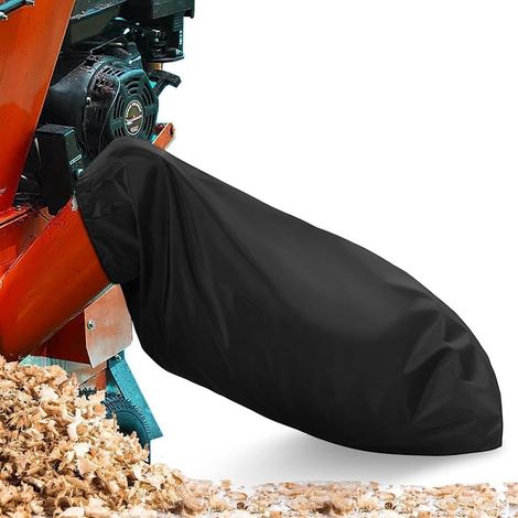 1 - Sac à déchiqueteuse - Collecteur de copeaux - Grande capacité et tissu renforcé - Pour broyeur de bois et feuilles - Noir - 61x122 cm (1/5)
