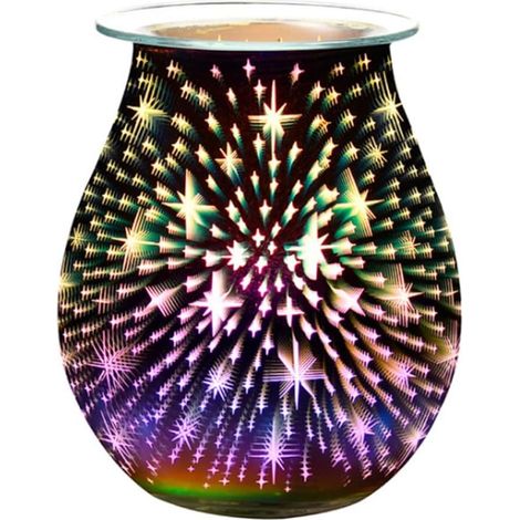 Diffuseur D’Arômes Électrique 3D en Verre Étoilé Lampe à Parfum Multicolore Humidificateur D’Air Décoratif pour Chambre Aromathérapie et Relaxation Compatible Secteur Ac220 (1/5)