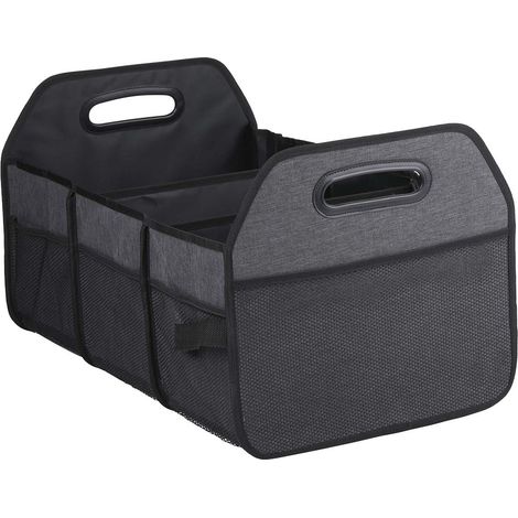 Organisateur Coffre Voiture Gris DUNLOP 58x35,5x33cm - Rangement Pliable, Léger & Grand Volume (1/4)