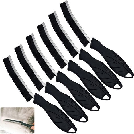Brosse Joint Carrelage,Brosse Nettoyante Salle de Bain,Brosse Nettoyage Salle de Bain,Brosse à Joints,Brosse à Récurer, Brosse Ménage,Brosse Nettoyage Interstices pour Cuisine et Fenêtre (6, Noir) (1/5)