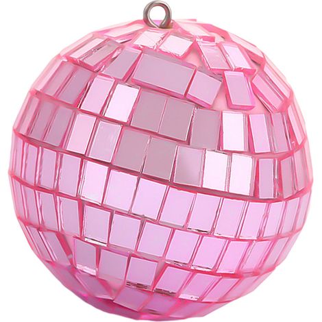 Boule Miroir - Décoration Arbre De Noël - Ornement Fête Mariage Anniversaire - 5 cm - Rose - 1 Pièce (1/5)