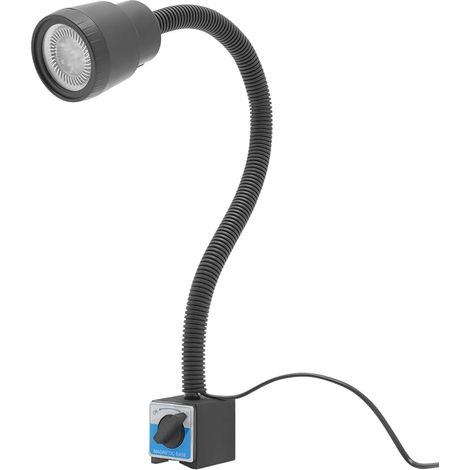 LED-Arbeitsleuchte für Maschinen mit Magnetfuß Flexible und verstellbare Werkstattleuchte mit Doppelschlauch (50 cm) Schutzart IP50, 600 Lumen, ideal für Drehmaschinen, Fräsmaschinen und Werkstätten (1/5)