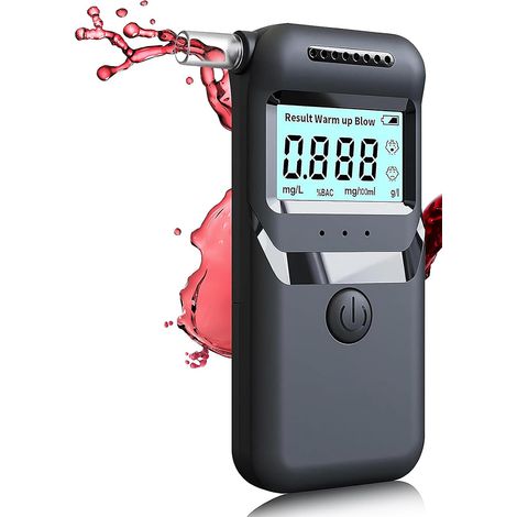 Ethylotest Electronique, Ethylotest Electronique avec Affichage Numérique LCD Bleu, Ethylometre Précision de Qualité, Alcootest Personnel pour Usage Domestique et Professionnel (1/5)