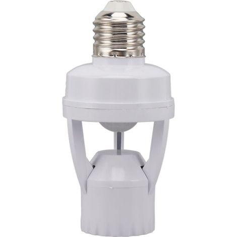 Douille Détecteur de Mouvement PIR E27, Adaptateur pour Ampoules, Allumage Automatique, Lumière Nuit Réglable pour Garage et Cave (1/5)