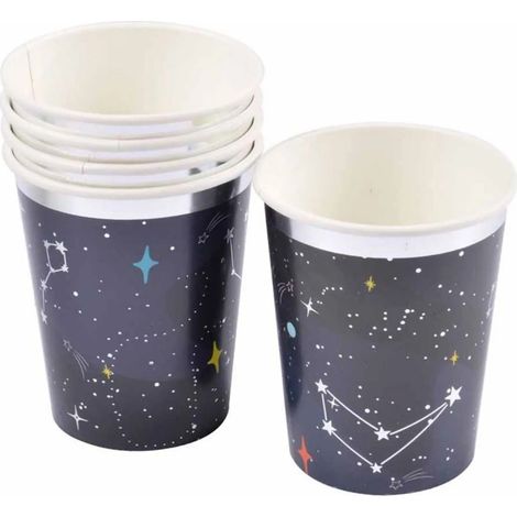 Set de 6 gobelets en carton Espace etoile