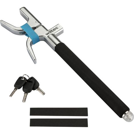 Wiltec Aluminium Lenkradsperre 440 x 120 x 45 mm als Lenkradschloss und Diebstahlsicherung fürs Auto