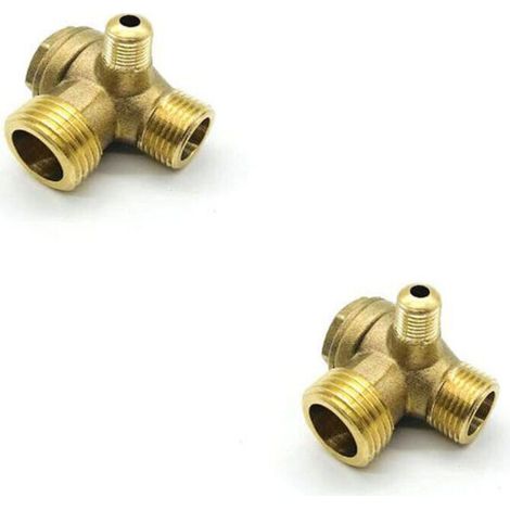 2 Stück Kompressor-Rückschlagventile, 3-Port-Luftkompressor-Rückschlagventil 20×16×10mm für Luftkompressor-Anschlussarmaturen