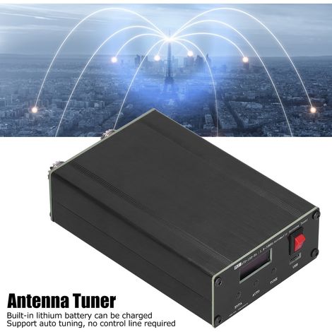 Réglage automatique d'antenne ondes courtes 1,8-30 m, 100 W, boîtier en alliage d'aluminium, version rechargeable améliorée ATU-100 (1/5)