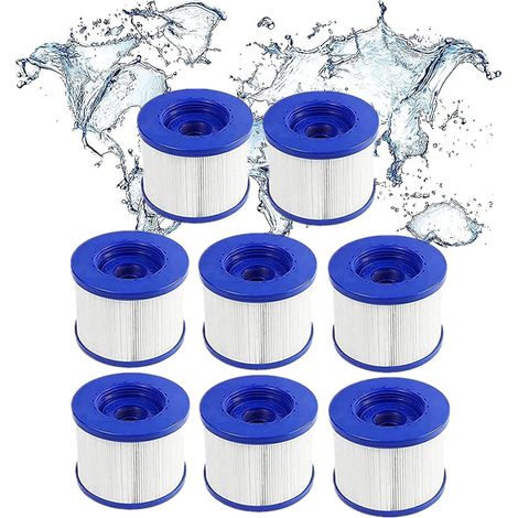 ZOLGINAH Lot de 8 Cartouches Filtrantes de Rechange pour spa Hot Tub/Clever Spa - Avec Filetage à Vis - Pour Spa-N1407535/filtre pour Mspa,Pour spa pool filtre kit d'entretien (1/5)