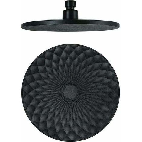 Pommeau de douche Tigrezy, rond, fixe, 9 pouces, ABS, économie d'eau, haute pression, connecteur G1/2, noir (1/4)