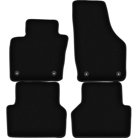 Tapis de sol basiques en velours noir pour : Audi Q3 I 8U SUV (2011-2018) (1/5)