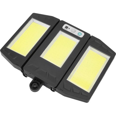Lampadaire solaire étanche IP65 avec détecteur de présence, idéal pour les cours, allées, jardins et routes. (1/5)