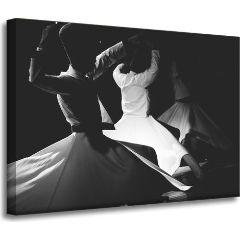 Lienzo impreso Música Danza Blanco y Negro 70x50