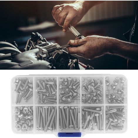 Vis à tête cruciforme standard américaine en acier inoxydable 304, boîte de 220 pièces n° 4-40UNC (1/5)