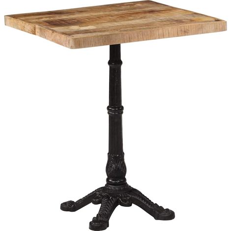 Mesa de bistró madera de mango rugosa 60x60x77 cm vidaXL (1/5)