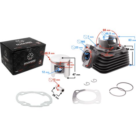 Cilindro Moretti per scooter Buxy 2T 80cc (1/5)
