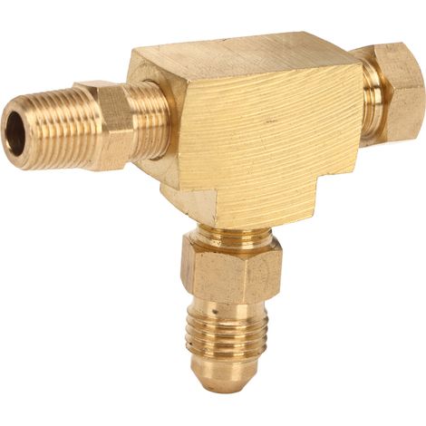 Raccord en T 4AN 1/8" NPT BSP en laiton, étanchéité parfaite pour capteur de pression d'alimentation d'huile turbo (1/5)