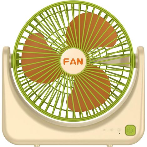 JSSEVN - Ventilateur Silencieux, Ventilateur Portable 3 Vitesses Ventilo USB Petit Fan Inclinaison Réglable, Ventilo de Bureau pour Chambre à Coucher (Marron) (1/5)