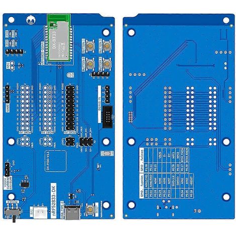 NRF52833-DK +PA Placa de desarrollo Nordic con Bluetooth de bajo consumo SoC NFC Thread Zigbee (1/5)