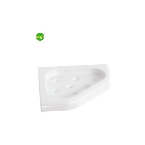 Mensola angolare linea bianco per bagno design moderno