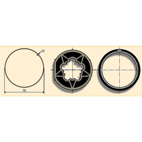 Jeu d'adaptation moteur pour LT 60 tube ø 70 x 1,5 clippage faible somfy (1/2)