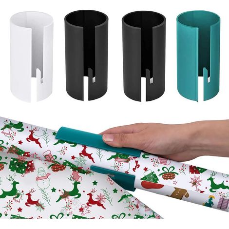 Coupe-Papier Cadeau,4 PièCes DéCoupeur De Papier D'Emballage,DéCoupeur De Papier D'Emballage Pour Cadeaux De NoëL Avec (1/5)