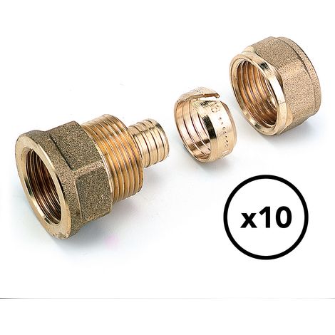 Raccord à compression pour tubes PER, mamelon union femelle 20x1,9 mm (1/2 pouce) - TurboPEX - Modèle 9402504 (1/2)