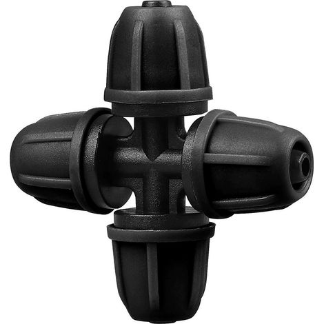 Lot de 15 Raccords en Croix à Verrouillage Rapide 4/7 mm - Connecteurs Pneumatiques pour Tuyaux d'Air-x