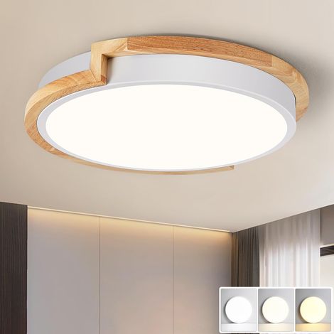 Plafonnier LED 40 cm, plafonnier moderne à encastrer, lumière décorative blanche, luminaires à proximité du plafond, 3 températures de couleur (1/5)