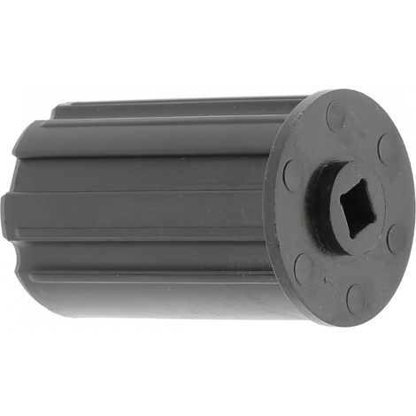 Embout de tube de volet roulant octogonal en PVC noir Fenêtre Sortie Baie vitrée Store, pour tube sortie carré de 8 mm (1/2)