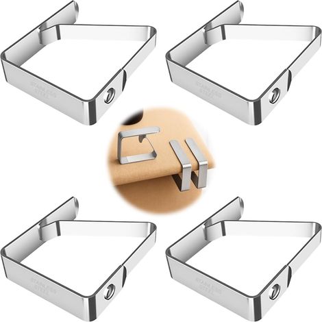 CCYKXA 4 Pièces Pince Nappe, Accroche Nappe Exterieure, Anti-Glissant Attache Nappe De Table Exterieur Pince Nappe