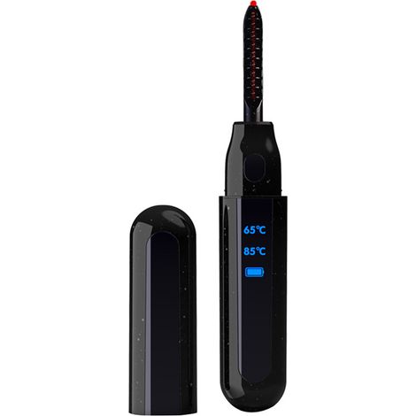 Curler A Cils Electrique - Chauffage Rapide 10 S - Affichage LCD - 2 Températures Réglables 65 °C / 85 °C - USB Rechargeable - ABS - Noir Blanc - 1 Pièce (1/5)